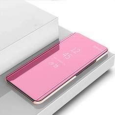 Coque Portefeuille Livre Cuir Miroir Housse Etui Clapet L02 pour Samsung Galaxy Note 10 Lite Or Rose