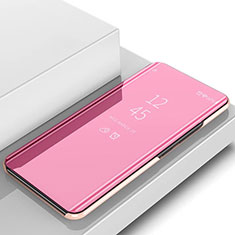 Coque Portefeuille Livre Cuir Miroir Housse Etui Clapet L02 pour Samsung Galaxy S10 Or Rose