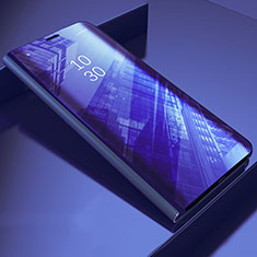 Coque Portefeuille Livre Cuir Miroir Housse Etui Clapet L03 pour Samsung Galaxy A50 Violet