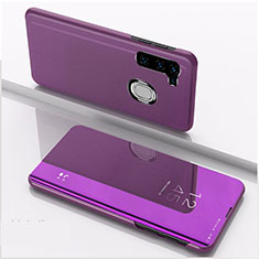 Coque Portefeuille Livre Cuir Miroir Housse Etui Clapet L04 pour Samsung Galaxy A11 Violet