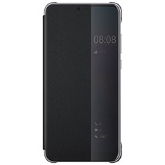 Coque Portefeuille Livre Cuir Miroir Housse Etui Clapet L05 pour Huawei P20 Pro Noir