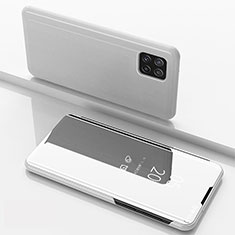 Coque Portefeuille Livre Cuir Miroir Housse Etui Clapet L05 pour Samsung Galaxy A22 5G Argent