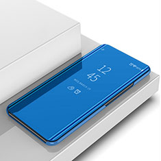 Coque Portefeuille Livre Cuir Miroir Housse Etui Clapet M01 pour Samsung Galaxy Note 10 Plus Bleu
