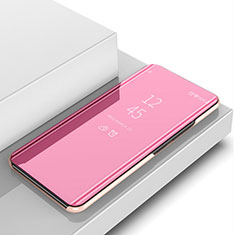 Coque Portefeuille Livre Cuir Miroir Housse Etui Clapet M01 pour Samsung Galaxy Note 10 Plus Or Rose