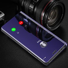Coque Portefeuille Livre Cuir Miroir Housse Etui Clapet M01 pour Samsung Galaxy S10e Violet
