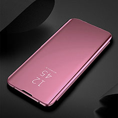Coque Portefeuille Livre Cuir Miroir Housse Etui Clapet M03 pour Samsung Galaxy S20 5G Or Rose