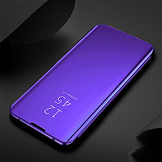 Coque Portefeuille Livre Cuir Miroir Housse Etui Clapet M03 pour Samsung Galaxy S20 Ultra Violet