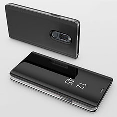 Coque Portefeuille Livre Cuir Miroir Housse Etui Clapet pour Huawei G10 Noir