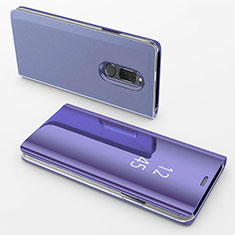 Coque Portefeuille Livre Cuir Miroir Housse Etui Clapet pour Huawei G10 Violet