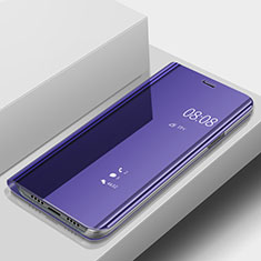 Coque Portefeuille Livre Cuir Miroir Housse Etui Clapet pour Huawei Nova 3e Violet