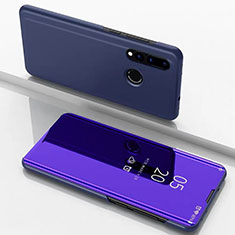 Coque Portefeuille Livre Cuir Miroir Housse Etui Clapet pour Huawei P30 Lite New Edition Violet