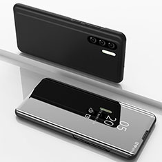 Coque Portefeuille Livre Cuir Miroir Housse Etui Clapet pour Huawei P30 Pro New Edition Noir