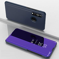 Coque Portefeuille Livre Cuir Miroir Housse Etui Clapet pour Samsung Galaxy A60 Violet