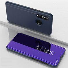 Coque Portefeuille Livre Cuir Miroir Housse Etui Clapet pour Samsung Galaxy M40 Violet
