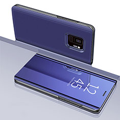 Coque Portefeuille Livre Cuir Miroir Housse Etui Clapet pour Samsung Galaxy S9 Violet