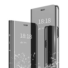 Coque Portefeuille Livre Cuir Miroir Housse Etui Clapet pour Xiaomi Mi 6X Noir