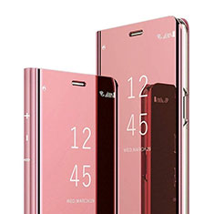 Coque Portefeuille Livre Cuir Miroir Housse Etui Clapet pour Xiaomi Mi 8 Pro Global Version Or Rose