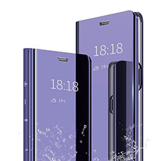 Coque Portefeuille Livre Cuir Miroir Housse Etui Clapet pour Xiaomi Mi 9 Lite Violet