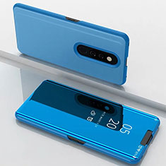 Coque Portefeuille Livre Cuir Miroir Housse Etui Clapet pour Xiaomi Mi 9T Bleu Ciel