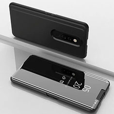Coque Portefeuille Livre Cuir Miroir Housse Etui Clapet pour Xiaomi Mi 9T Noir