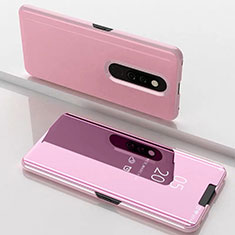 Coque Portefeuille Livre Cuir Miroir Housse Etui Clapet pour Xiaomi Mi 9T Or Rose