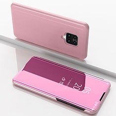 Coque Portefeuille Livre Cuir Miroir Housse Etui Clapet pour Xiaomi Redmi 10X 5G Or Rose