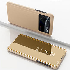 Coque Portefeuille Livre Cuir Miroir Housse Etui Clapet pour Xiaomi Redmi Note 11E Pro 5G Violet Clair