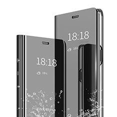 Coque Portefeuille Livre Cuir Miroir Housse Etui Clapet pour Xiaomi Redmi Note 7 Pro Noir