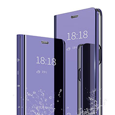 Coque Portefeuille Livre Cuir Miroir Housse Etui Clapet pour Xiaomi Redmi Note 7 Pro Violet