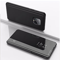 Coque Portefeuille Livre Cuir Miroir Housse Etui Clapet QH1 pour Xiaomi Redmi 10X 5G Noir