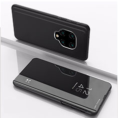 Coque Portefeuille Livre Cuir Miroir Housse Etui Clapet QH1 pour Xiaomi Redmi Note 9 Pro Max Noir