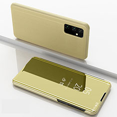 Coque Portefeuille Livre Cuir Miroir Housse Etui Clapet ZL1 pour Samsung Galaxy A05s Or