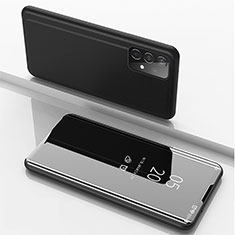 Coque Portefeuille Livre Cuir Miroir Housse Etui Clapet ZL1 pour Samsung Galaxy A52 4G Noir