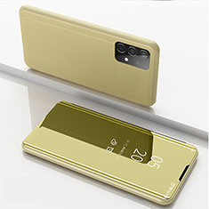 Coque Portefeuille Livre Cuir Miroir Housse Etui Clapet ZL1 pour Samsung Galaxy A52 4G Or