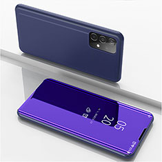 Coque Portefeuille Livre Cuir Miroir Housse Etui Clapet ZL1 pour Samsung Galaxy A52 4G Violet
