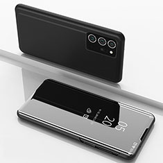 Coque Portefeuille Livre Cuir Miroir Housse Etui Clapet ZL1 pour Samsung Galaxy Note 20 Ultra 5G Noir