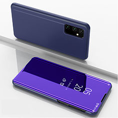 Coque Portefeuille Livre Cuir Miroir Housse Etui Clapet ZL1 pour Samsung Galaxy Quantum2 5G Violet