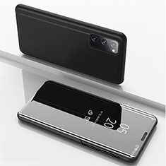 Coque Portefeuille Livre Cuir Miroir Housse Etui Clapet ZL1 pour Samsung Galaxy S20 5G Noir
