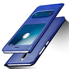 Coque Portefeuille Livre Cuir pour Huawei Maimang 6 Bleu