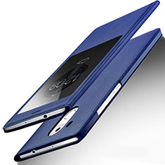Coque Portefeuille Livre Cuir pour Huawei Mate 8 Bleu