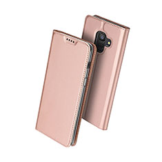Coque Portefeuille Livre Cuir pour Samsung Galaxy A6 (2018) Or Rose
