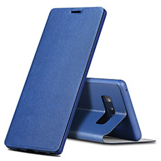 Coque Portefeuille Livre Cuir pour Samsung Galaxy Note 8 Bleu