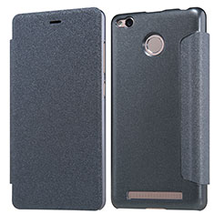 Coque Portefeuille Livre Cuir pour Xiaomi Redmi 3S Prime Noir