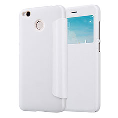 Coque Portefeuille Livre Cuir pour Xiaomi Redmi 4X Blanc