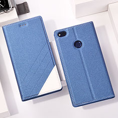 Coque Portefeuille Livre Cuir R01 pour Huawei P9 Lite (2017) Bleu