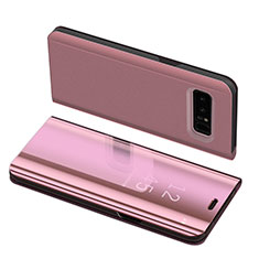 Coque Portefeuille Livre Cuir S01 pour Samsung Galaxy Note 8 Duos N950F Or Rose