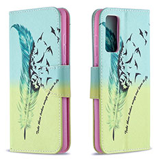 Coque Portefeuille Motif Fantaisie Livre Cuir Etui Clapet B01F pour Samsung Galaxy S20 FE 4G Pastel Vert