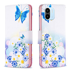 Coque Portefeuille Motif Fantaisie Livre Cuir Etui Clapet B01F pour Xiaomi Redmi A2 Plus Bleu