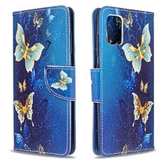 Coque Portefeuille Motif Fantaisie Livre Cuir Etui Clapet B03F pour Samsung Galaxy A51 4G Bleu Ciel