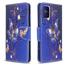 Coque Portefeuille Motif Fantaisie Livre Cuir Etui Clapet B03F pour Samsung Galaxy A51 5G Bleu Royal